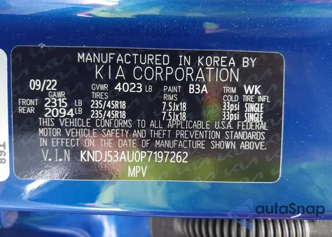 2023 Kia Soul Gt-Line z USA, uszkodzony, nr VIN KNDJ53AU0P7197262